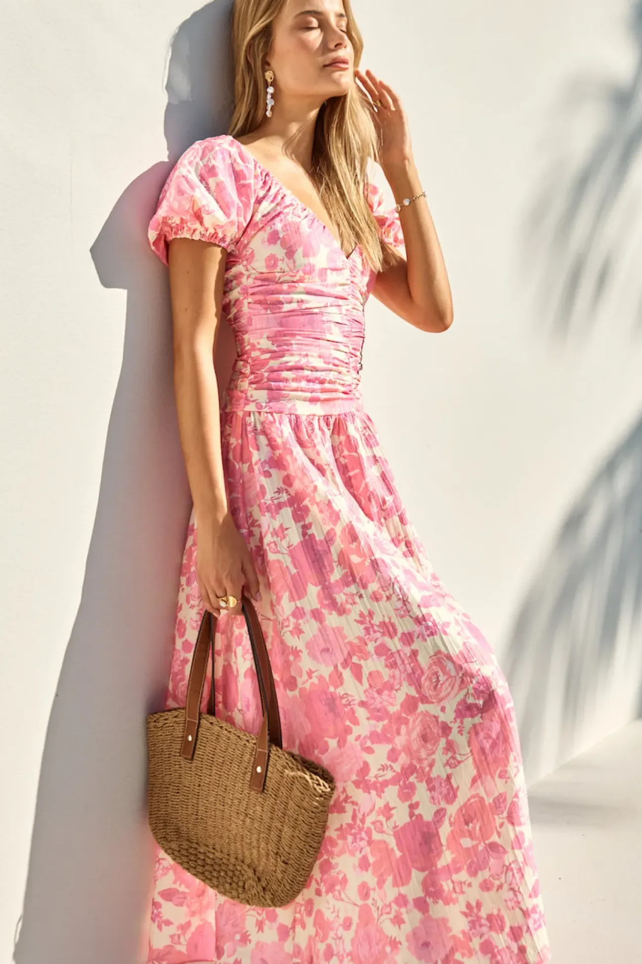 FORTUNATE ONE Garden Party Maxi Dress Pink