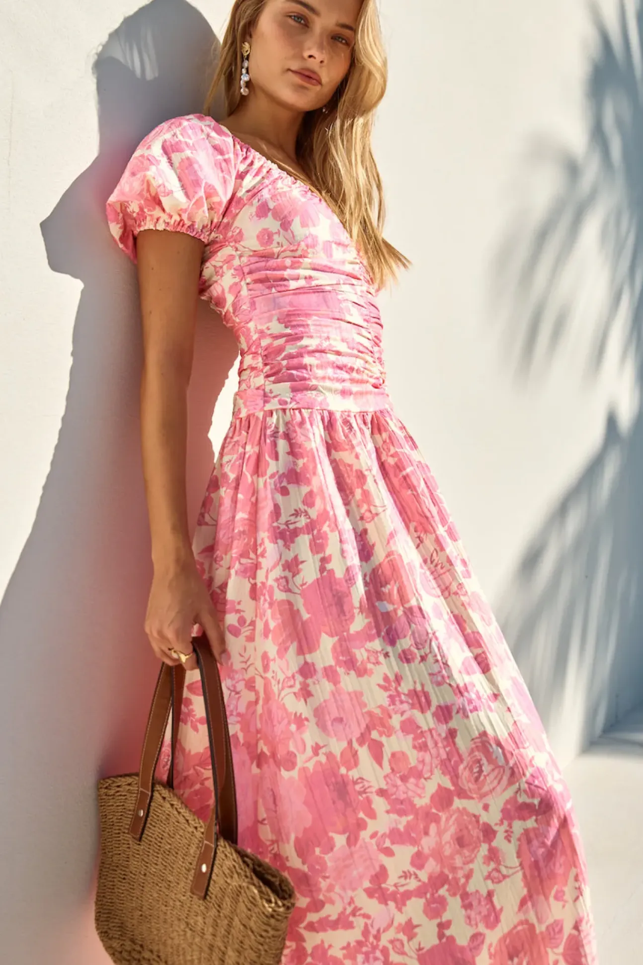 FORTUNATE ONE Garden Party Maxi Dress Pink
