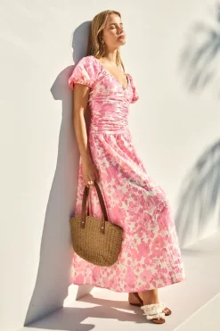 FORTUNATE ONE Garden Party Maxi Dress Pink