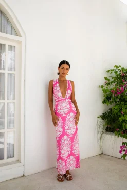 FORTUNATE ONE Harper Maxi Dress Pink