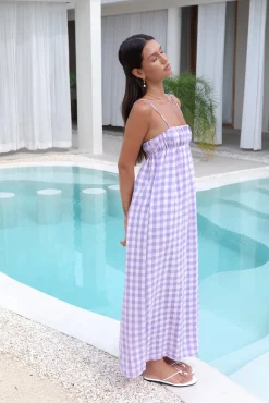 FORTUNATE ONE Peony Maxi Dress Purple