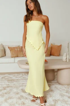 Found You Maxi Skirt Yellow