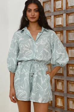 Free As A Bird Romper Sage