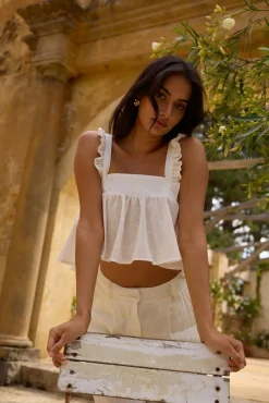 Freedom Found Crop Top White