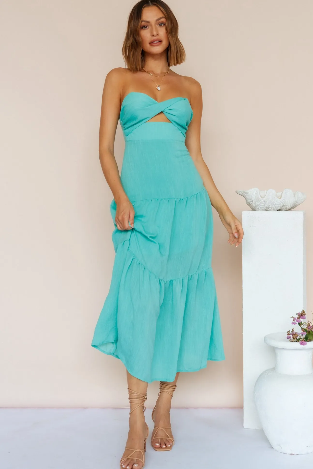 Free Falling Maxi Dress Green