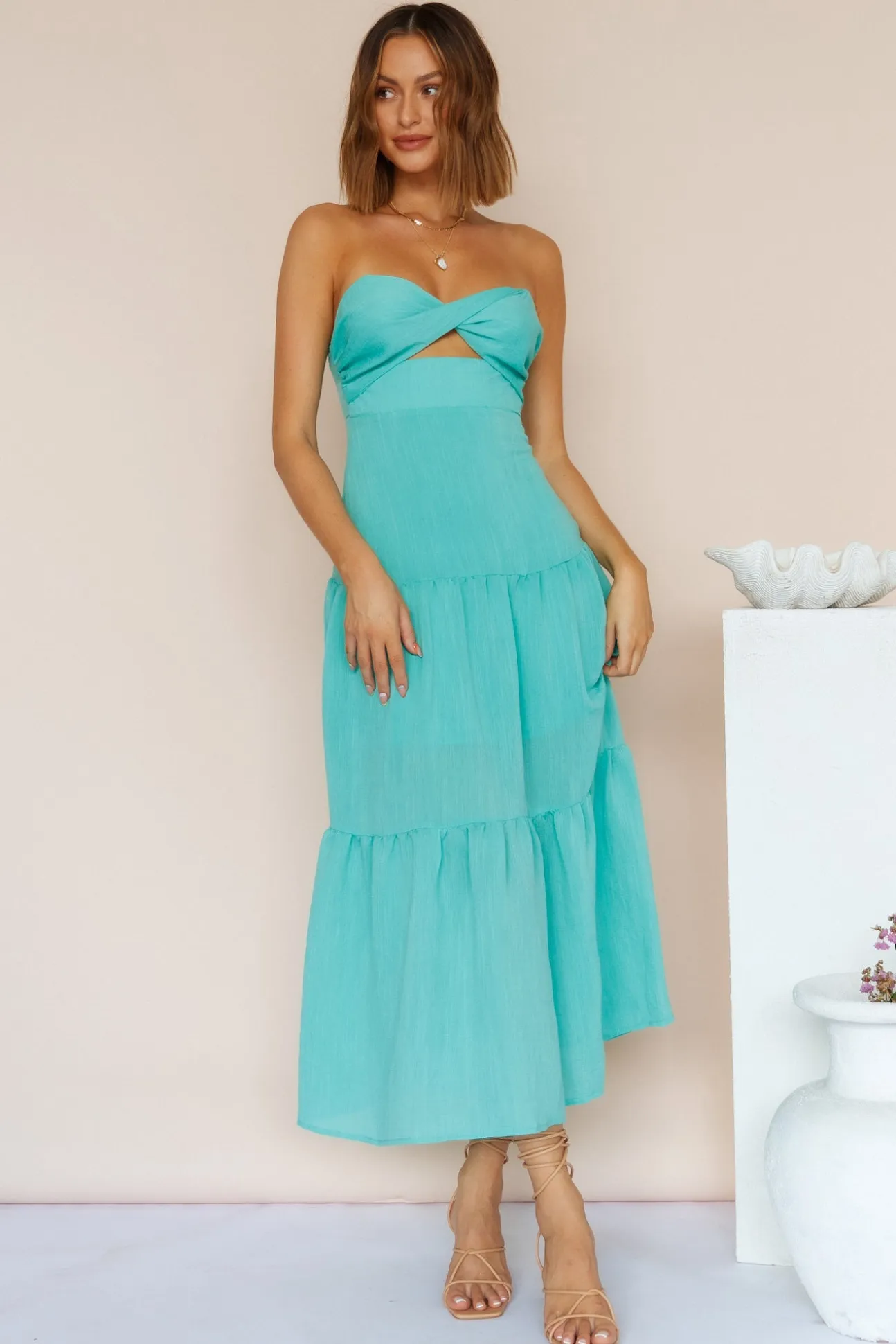 Free Falling Maxi Dress Green