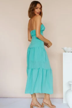 Free Falling Maxi Dress Green