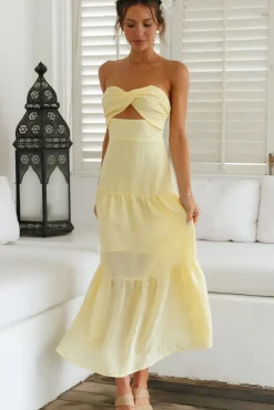 Free Falling Maxi Dress Yellow
