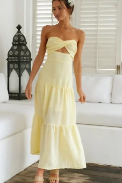 Free Falling Maxi Dress Yellow