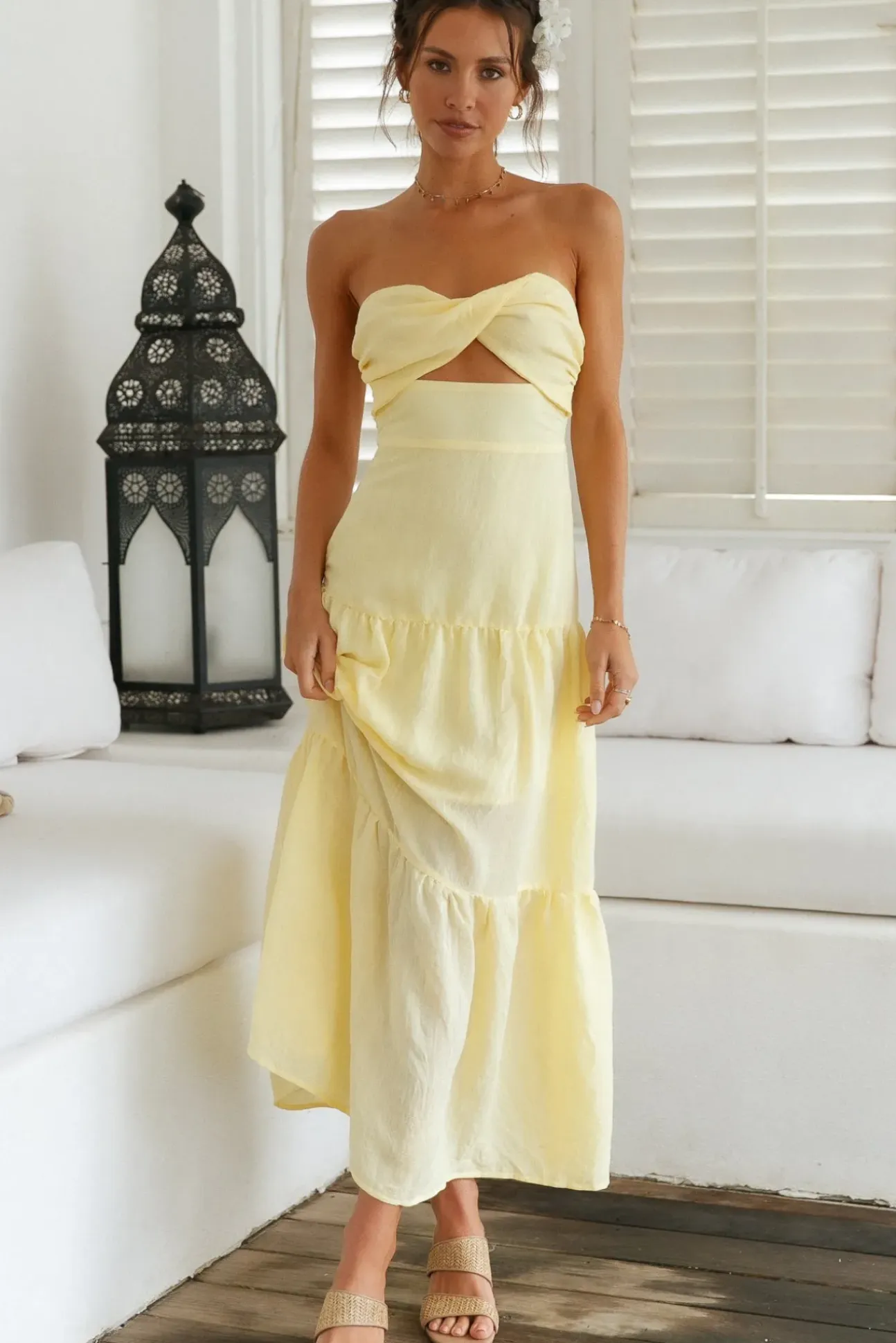 Free Falling Maxi Dress Yellow