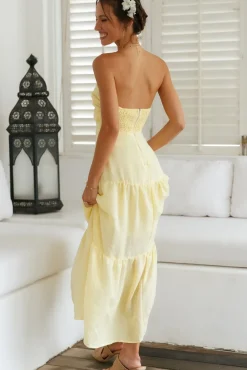 Free Falling Maxi Dress Yellow