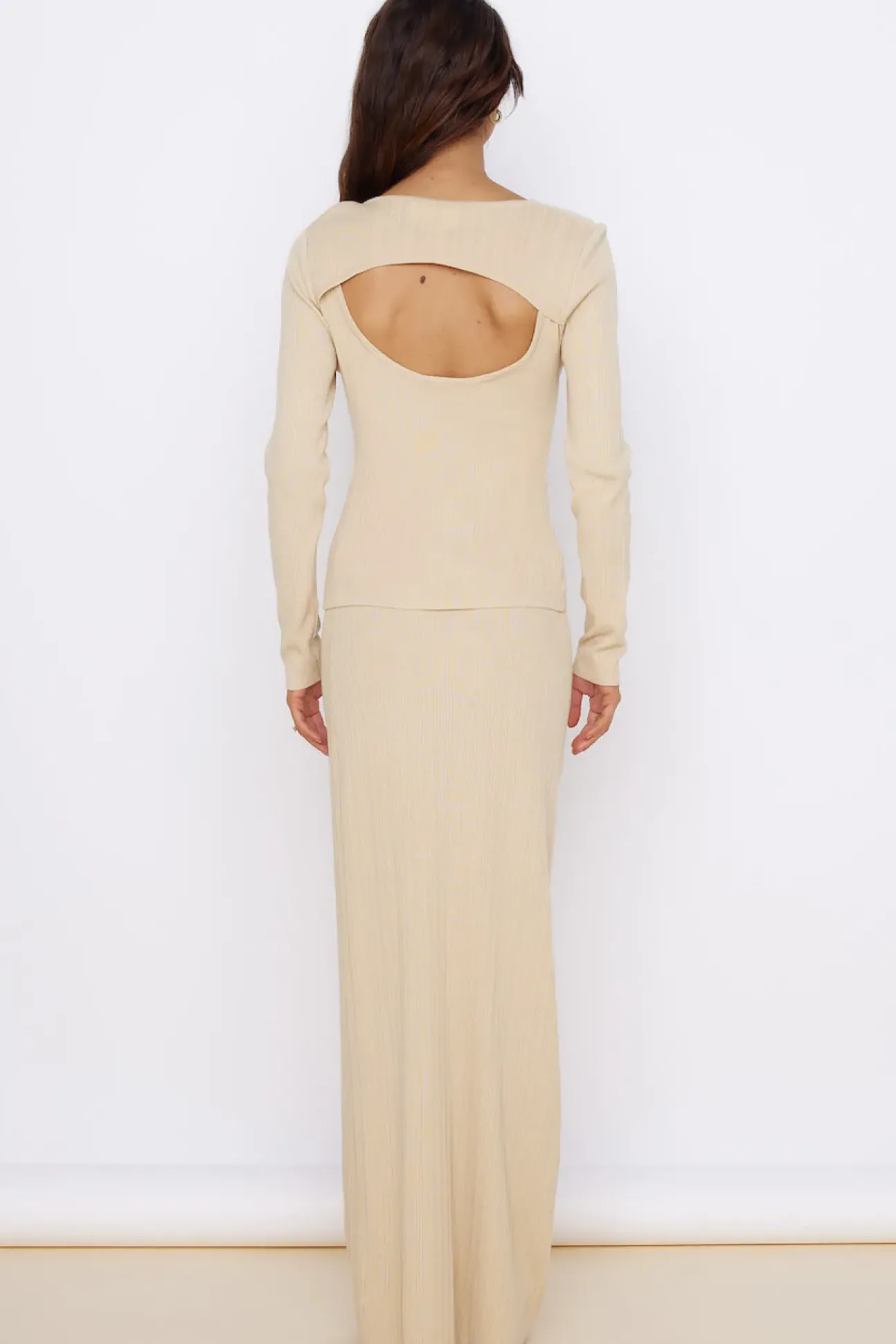 Garden of Eden Maxi Skirt Beige