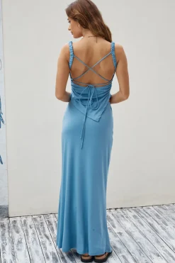 Girls Night Asymmetrical Tank Top Blue
