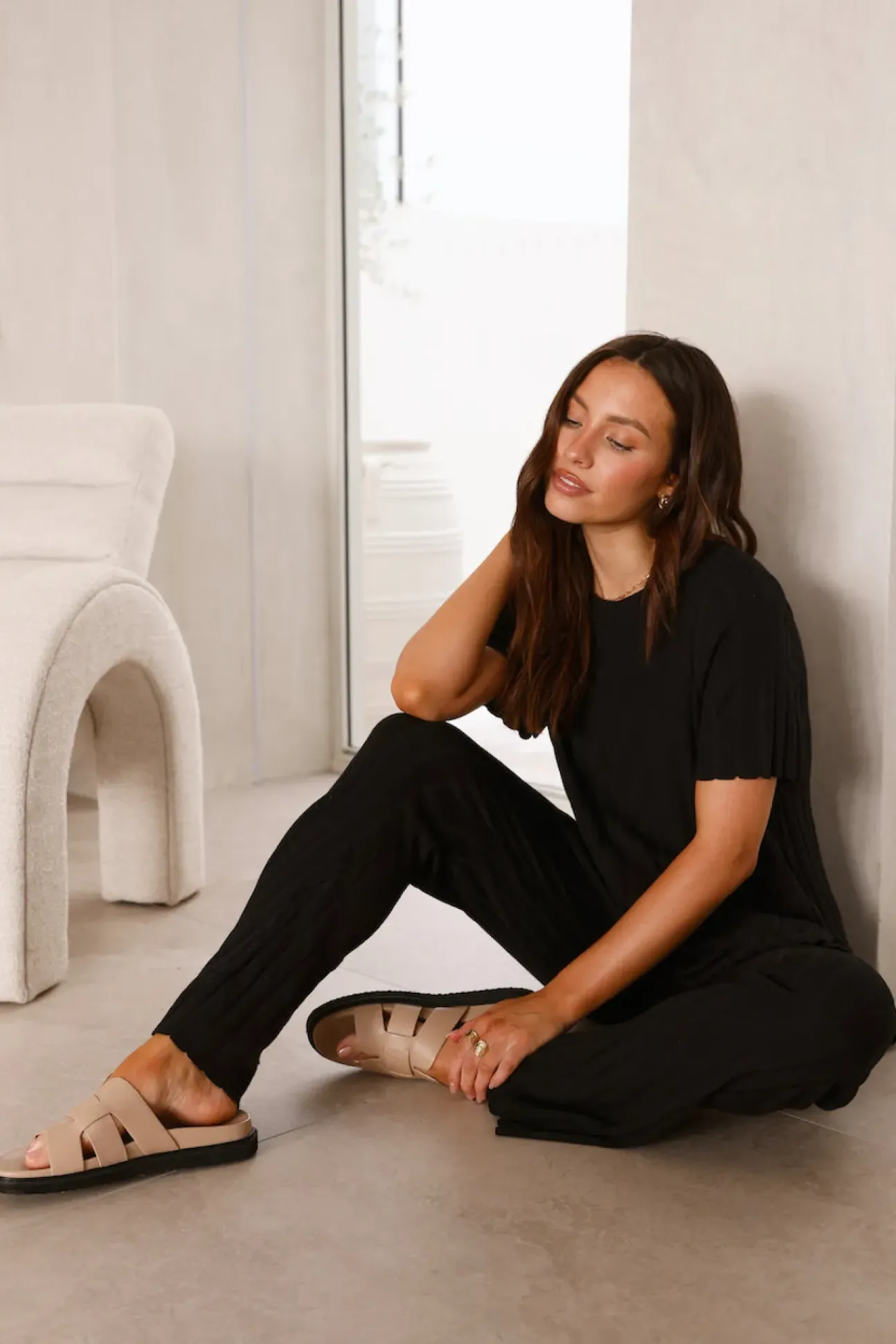 Giselle Knit Pants Black