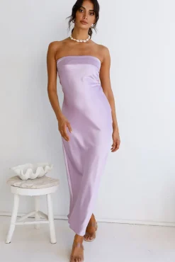 Gleam In Gold Maxi Dress Purple