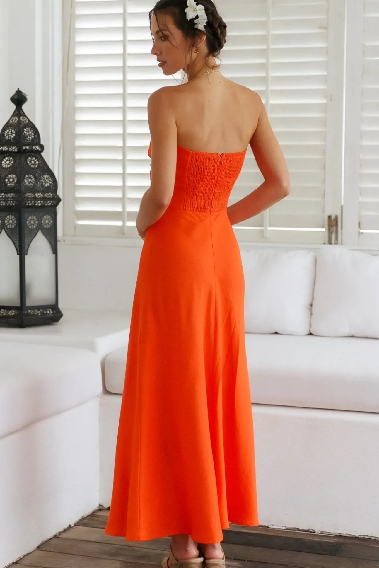 Glowing And Going Maxi Dress Orange