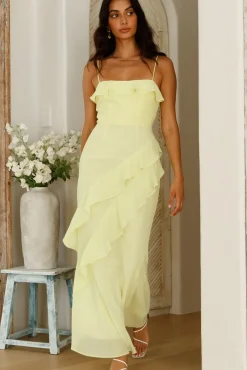 Glowing Goddess Maxi Dress Lime