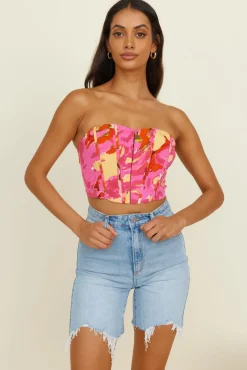 Glowing Sun Crop Top Pink