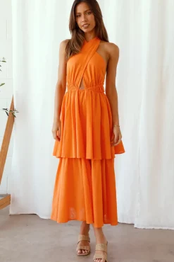 Going Higher Maxi Dress Orange