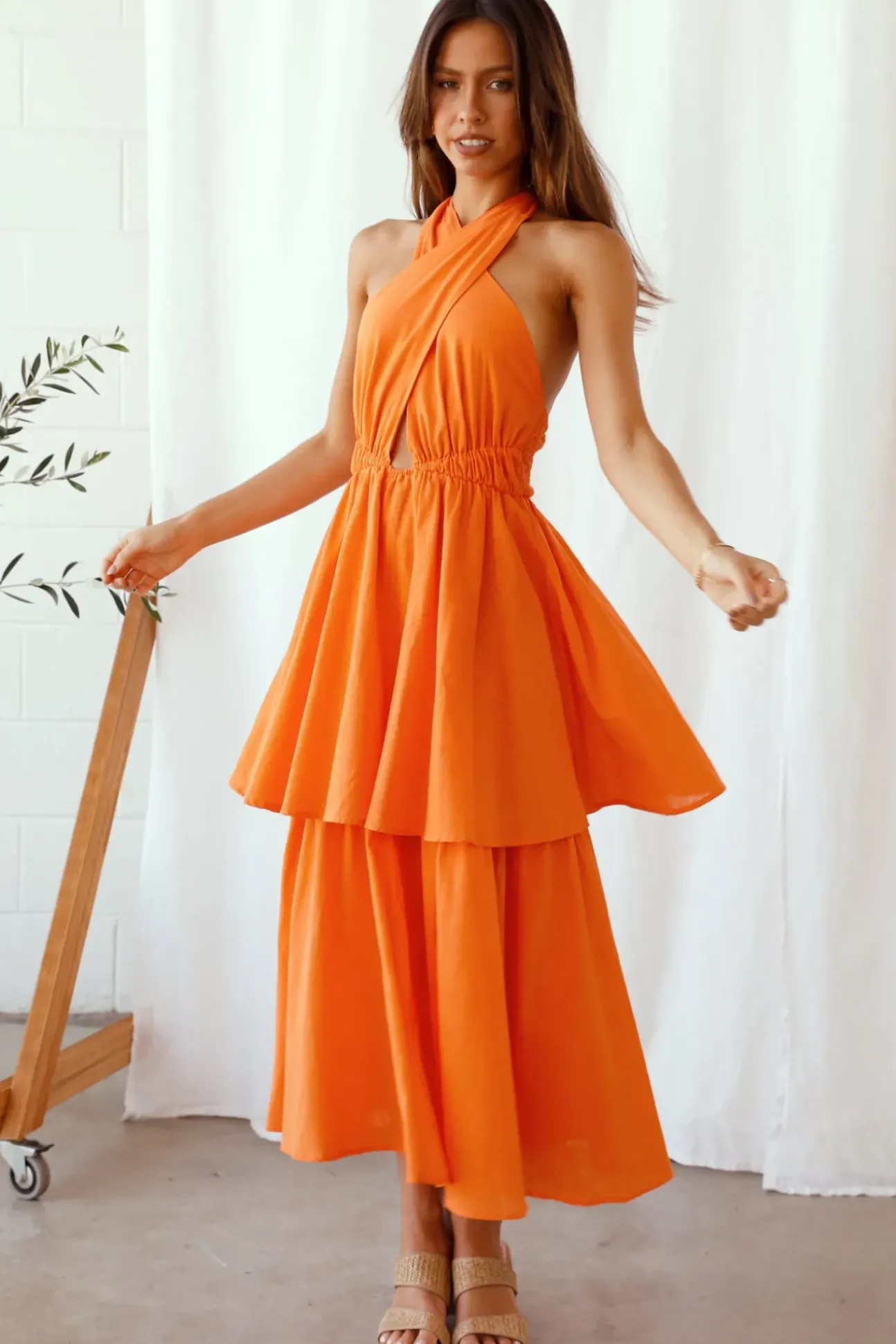 Going Higher Maxi Dress Orange