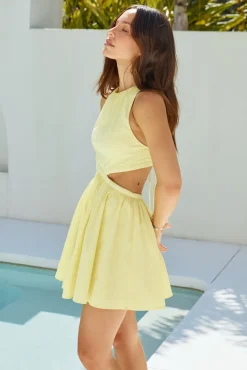 Golden Glimpse Mini Dress Butter