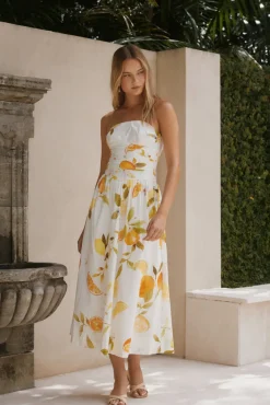 Golden Glow Maxi Dress Yellow