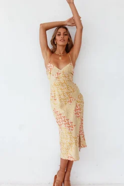 Golden Rivers Midi Dress