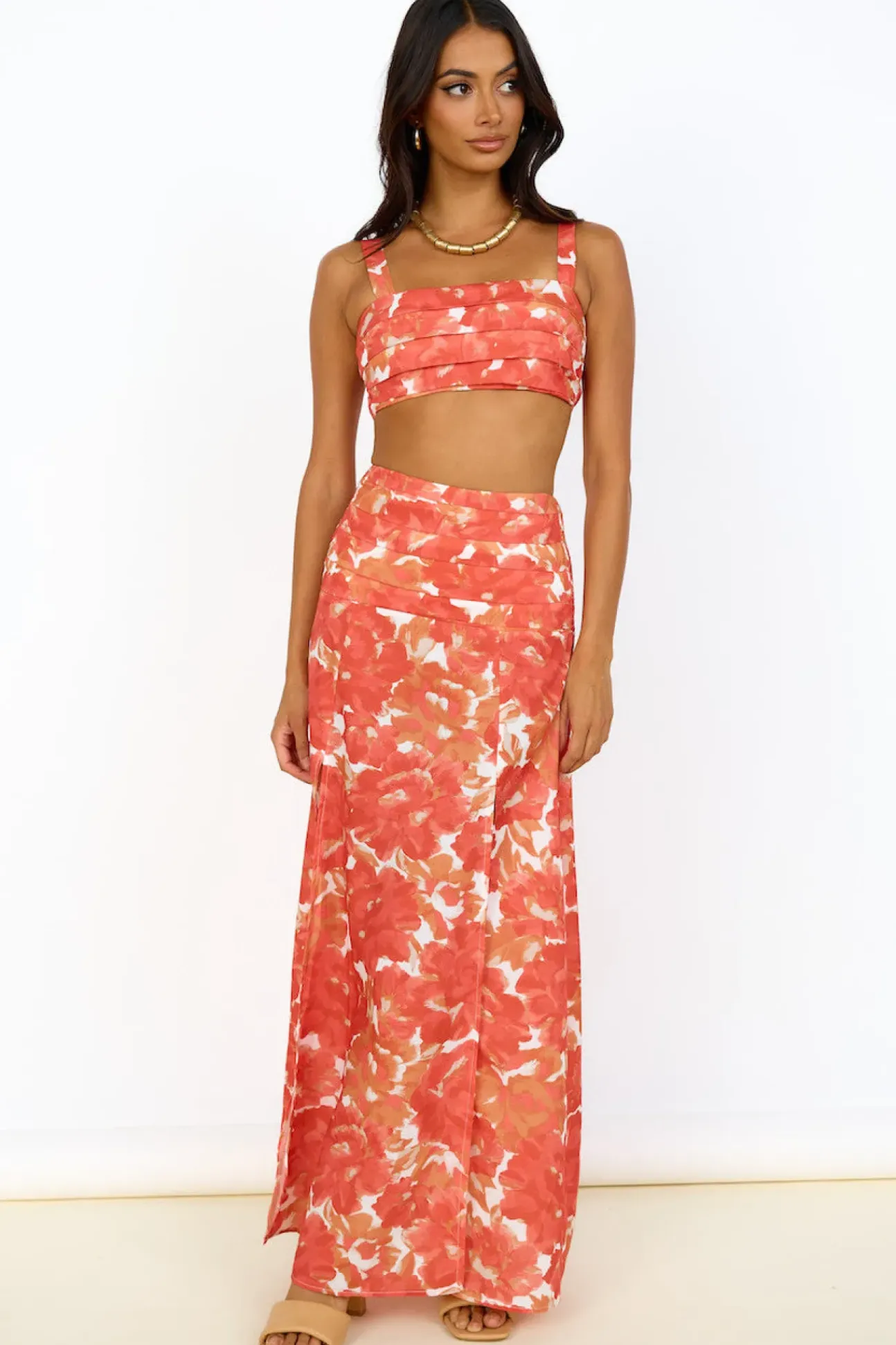 Golden Sunset Crop Top Orange
