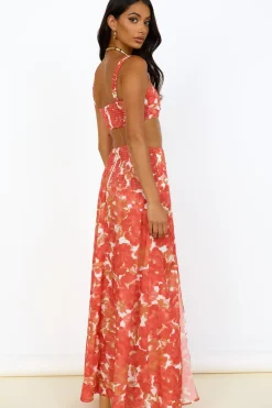 Golden Sunset Maxi Skirt Orange
