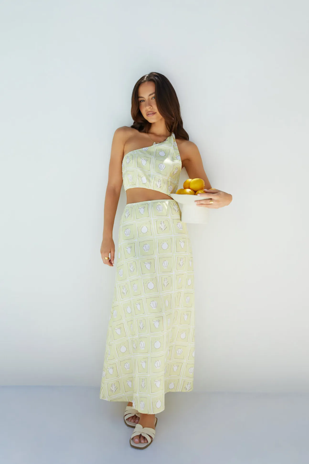 Golden Tides Midi Dress Yellow