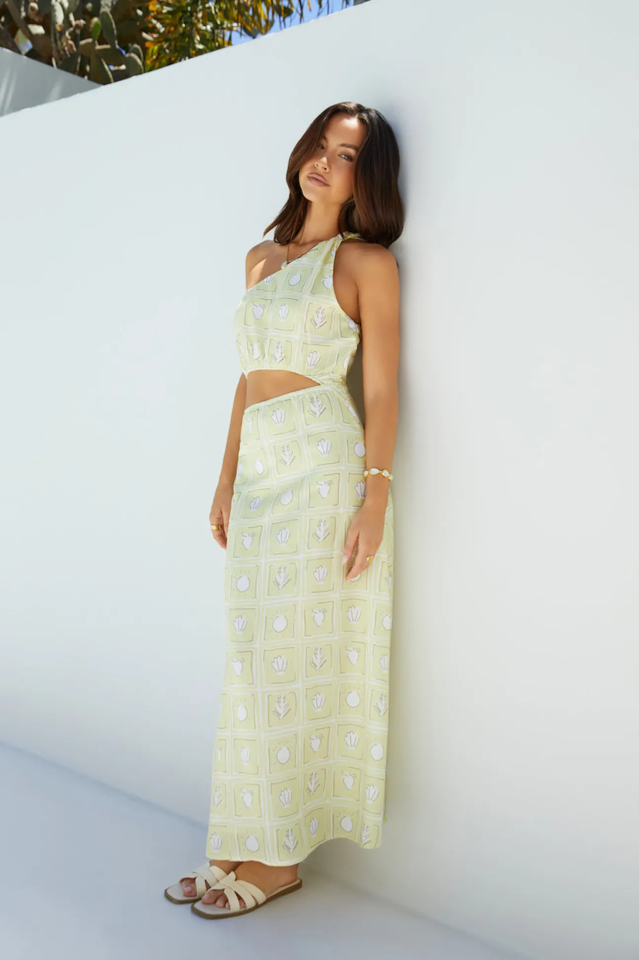 Golden Tides Midi Dress Yellow