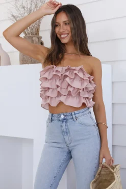 Golden Time Crop Top Pink