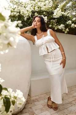 Gypsophila Maxi Skirt White