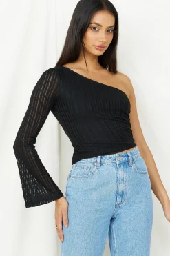 Hand On My Heart Crop Top Black