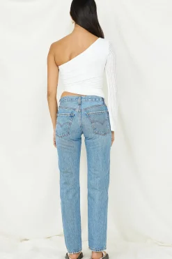 Hand On My Heart Crop Top White