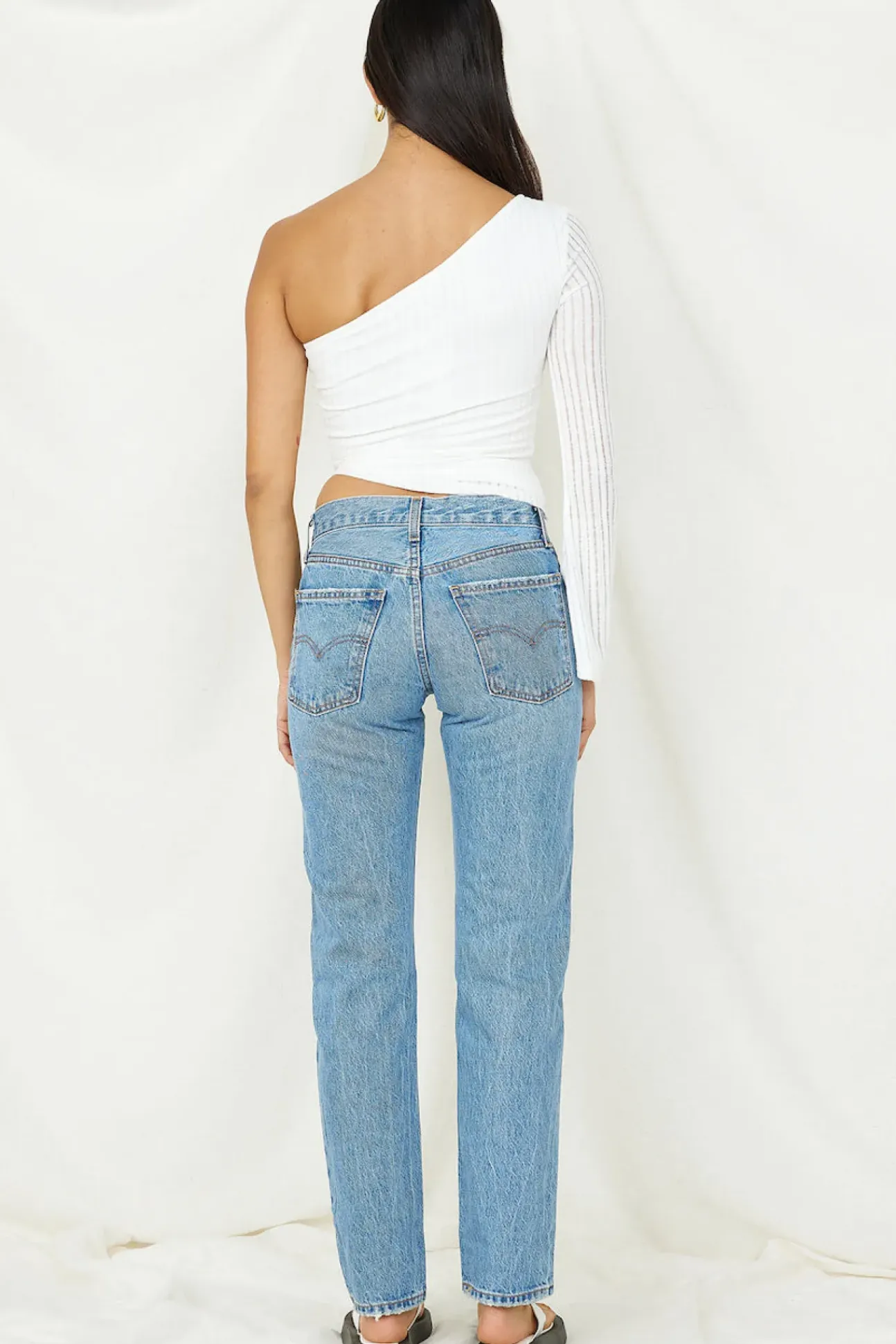 Hand On My Heart Crop Top White