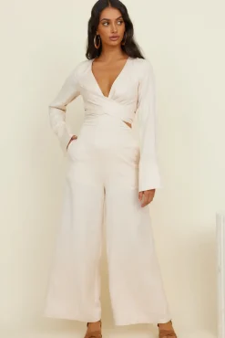 Happy Moments Jumpsuit Beige