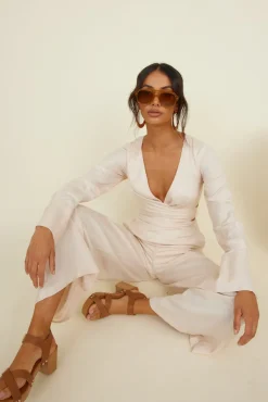 Happy Moments Jumpsuit Beige