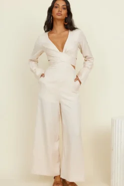 Happy Moments Jumpsuit Beige