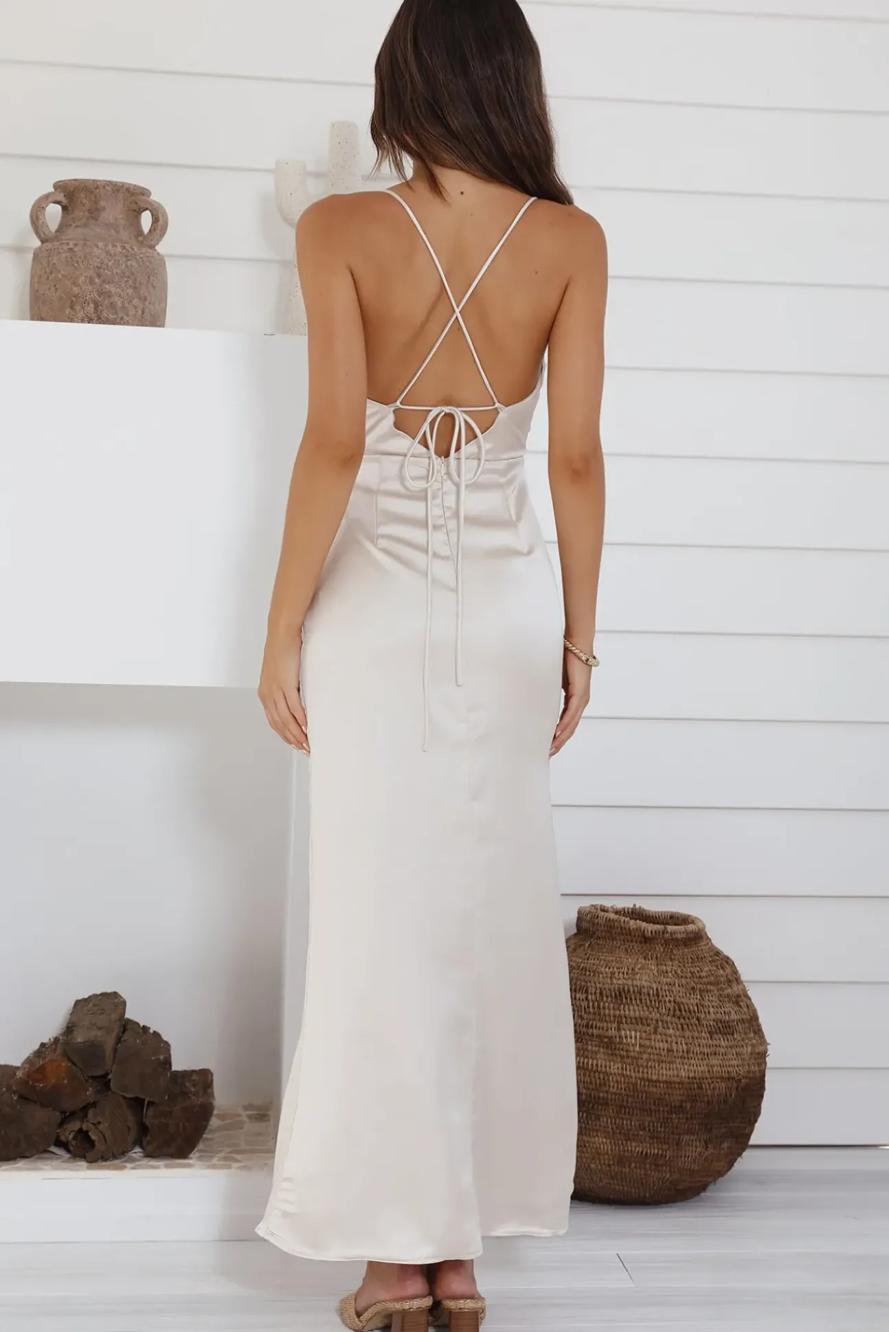 Having You Maxi Dress Champagne