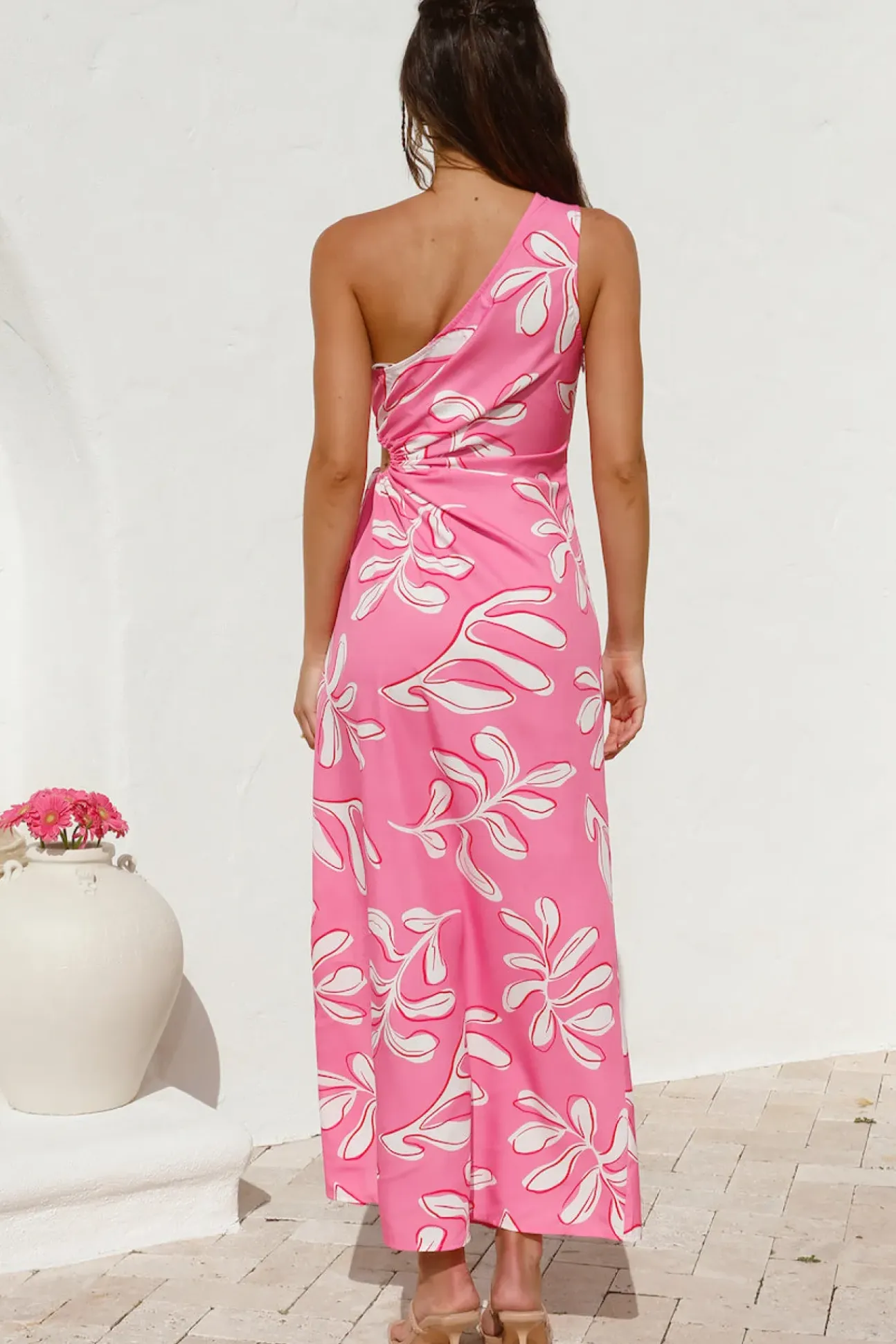 Hawaiian Party Maxi Dress Pink