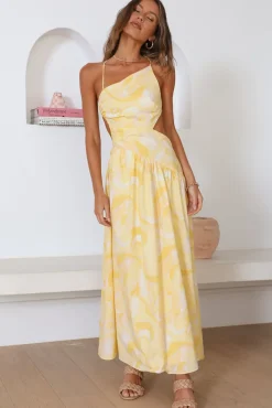 Haze Glow Maxi Dress Yellow