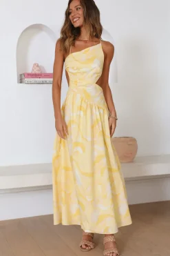 Haze Glow Maxi Dress Yellow