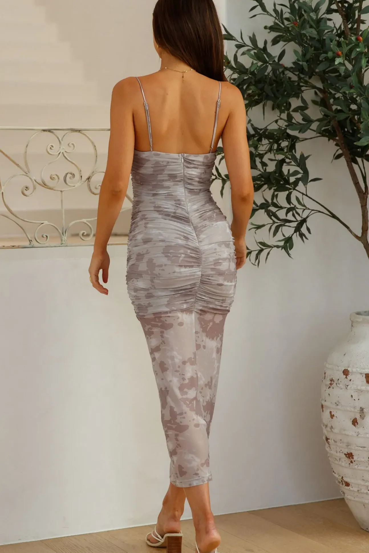 Heart Eyes Maxi Dress Grey