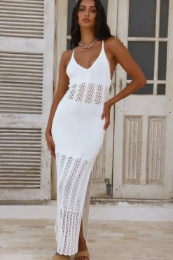 Heart On Fire Maxi Dress White