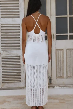 Heart On Fire Maxi Dress White