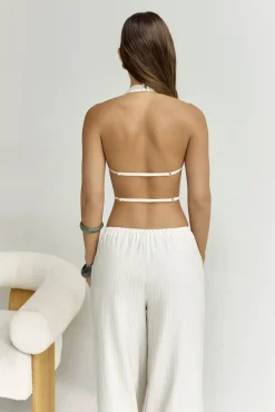 Heather Top Stone Pinstripe