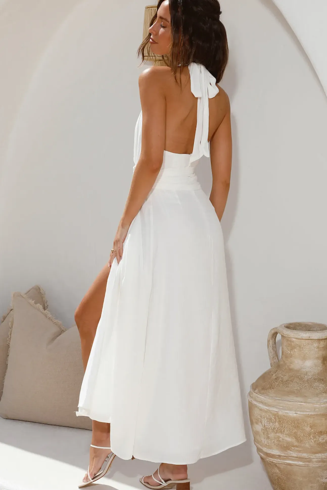 Heaven Can Wait Maxi Dress White