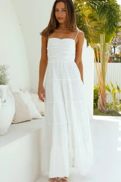 Heavenly Aura Maxi Dress White