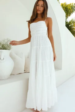 Heavenly Aura Maxi Dress White